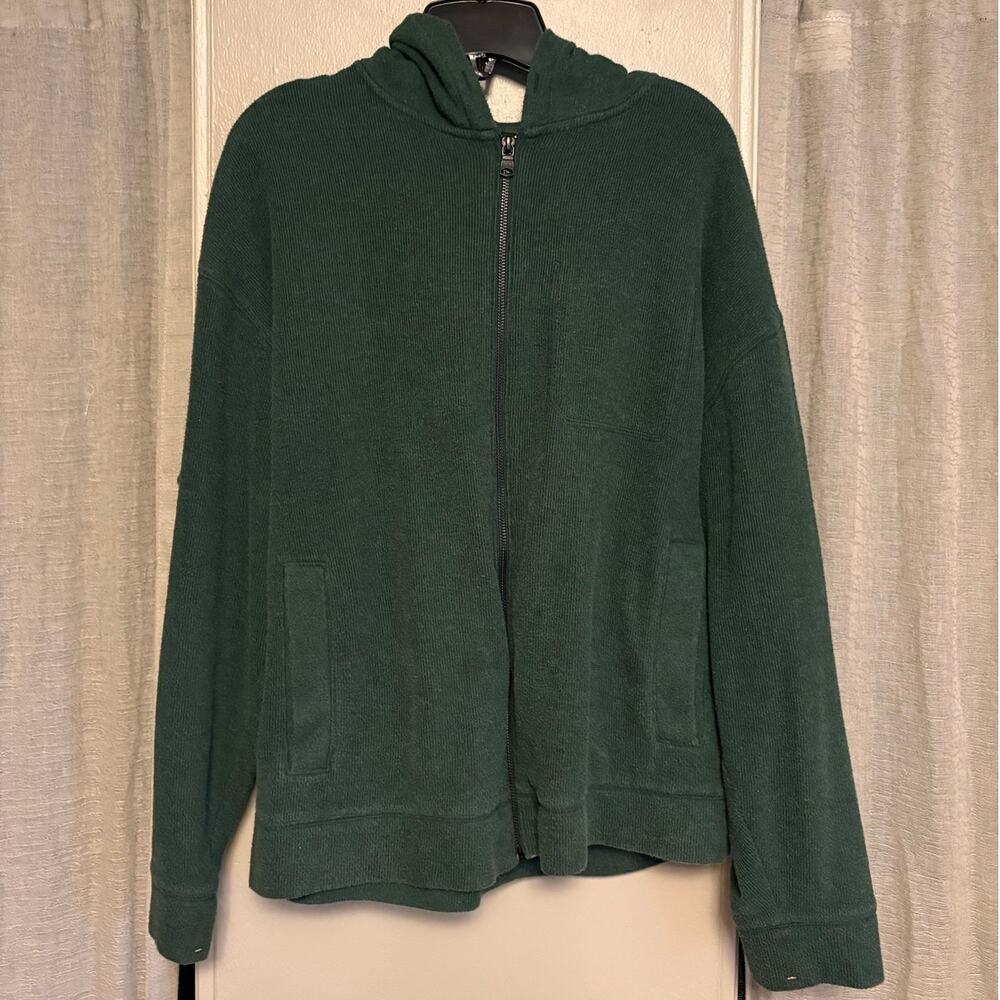 Banana Republic Full Zip Sweater Hoodie | L | Forest Green